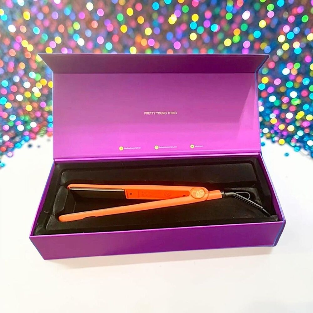 PYT HAIR Titanium Styler 1" Neon Orange MSRP $300 Brand New In Box
